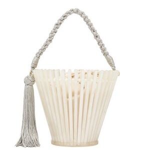 Chic Cream and Silver Lantern with Tassel
